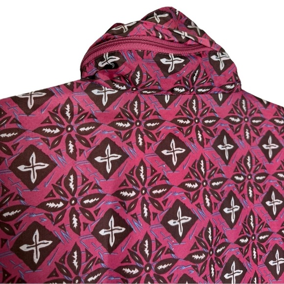 Vintage 80s Pink Geometric Windbreaker Jacket Size Large XL Westen Boho Retro - Picture 8 of 9